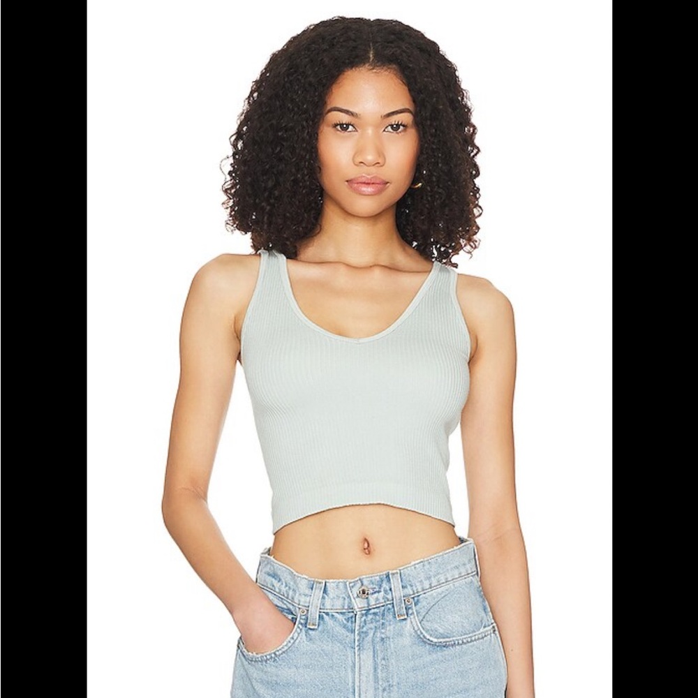 NWT Free People Solid Ribbed Brami Top - reflection